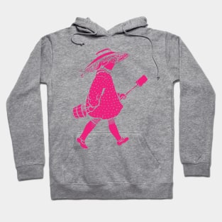 Girl In Pink Design Vintage Hoodie